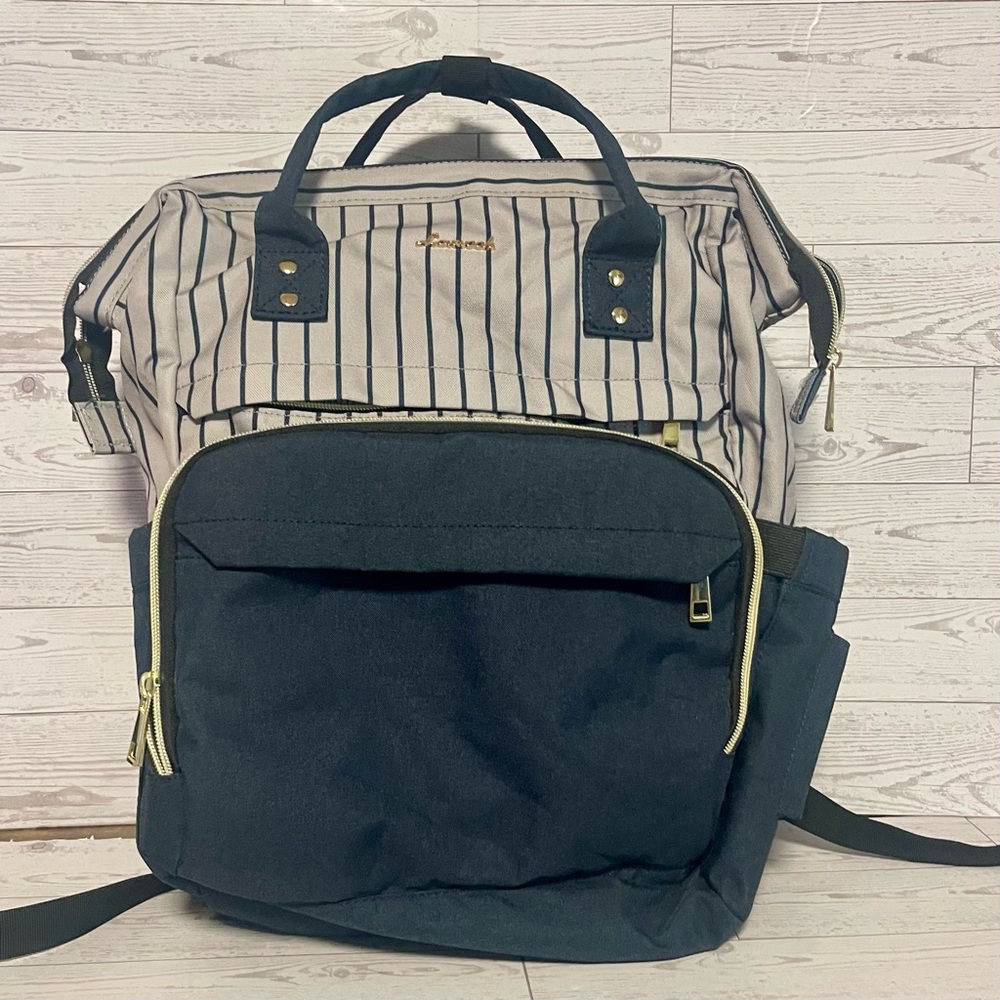 LOVEVOOK Laptop Backpack In Grey & Navy